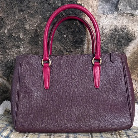 Coach Dark Fuscia Surrey Carryall - Picture 2 of 16